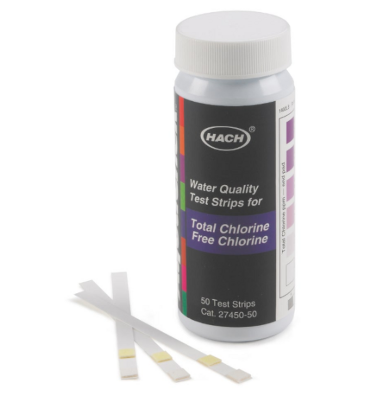 Chlorine Test Strips Low Range (0-10ppm) - 50pk