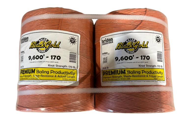 Twine- Bridon Max- 9600/170- small square(2/pk 40-2pk/skid)