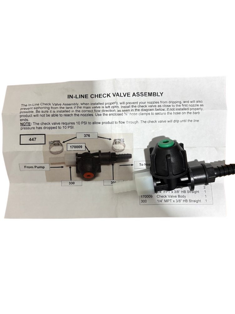 In-Line Check Valve Assembly (#447)