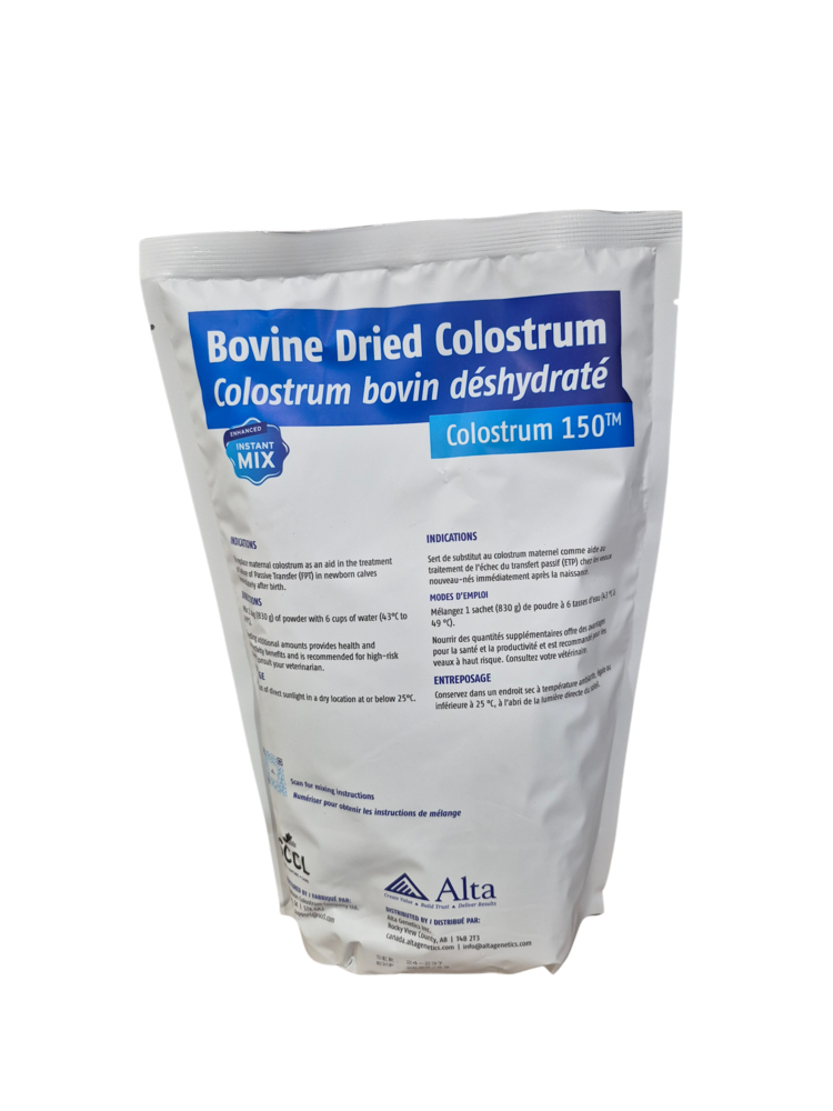 Bovine Dried Colostrum - 150IgG - 830g Bag (12/Case)