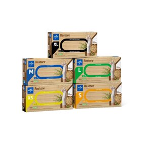 Medline Restore Oatmeal Nitrile Gloves (10/Case)