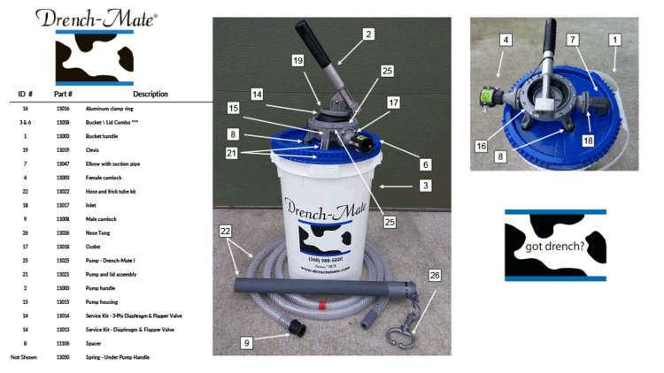 Drench-Mate Drenchmate Single Dose Drencher Complete 30L