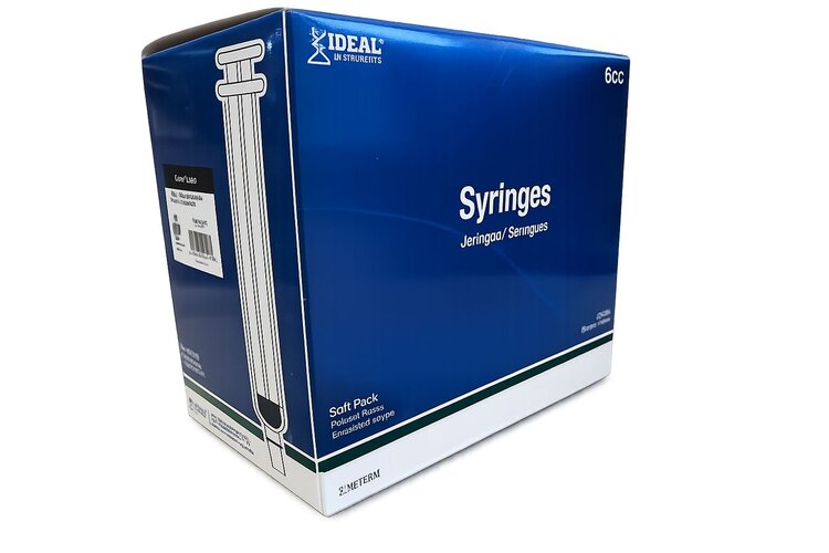 Ideal Instruments (Neogen) Disposable Luer Lock Syringe - 6cc - 100/box