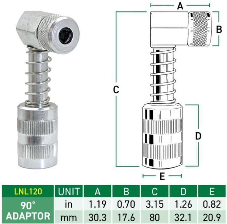 LockNlube LockNLube 90 degree adapter(LNL 120)