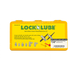 LockNlube Complete Grease Fitting Replacement Kit