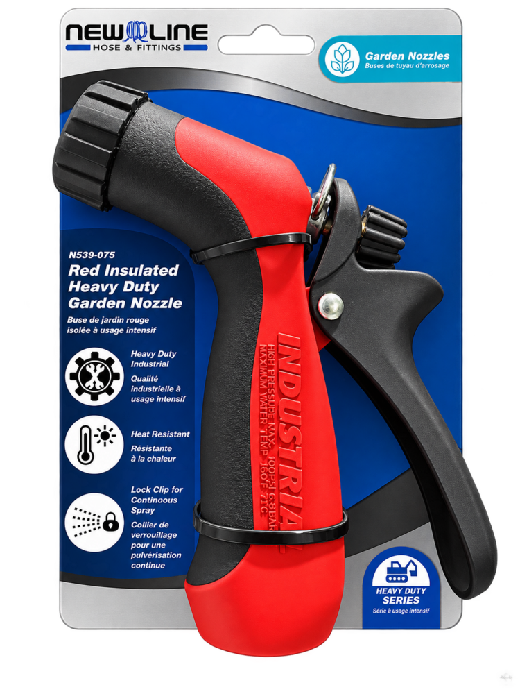 Gilmour Red HD Insulated Garden Hose Thread Nozzle/Bumper (12/box 48/Case)