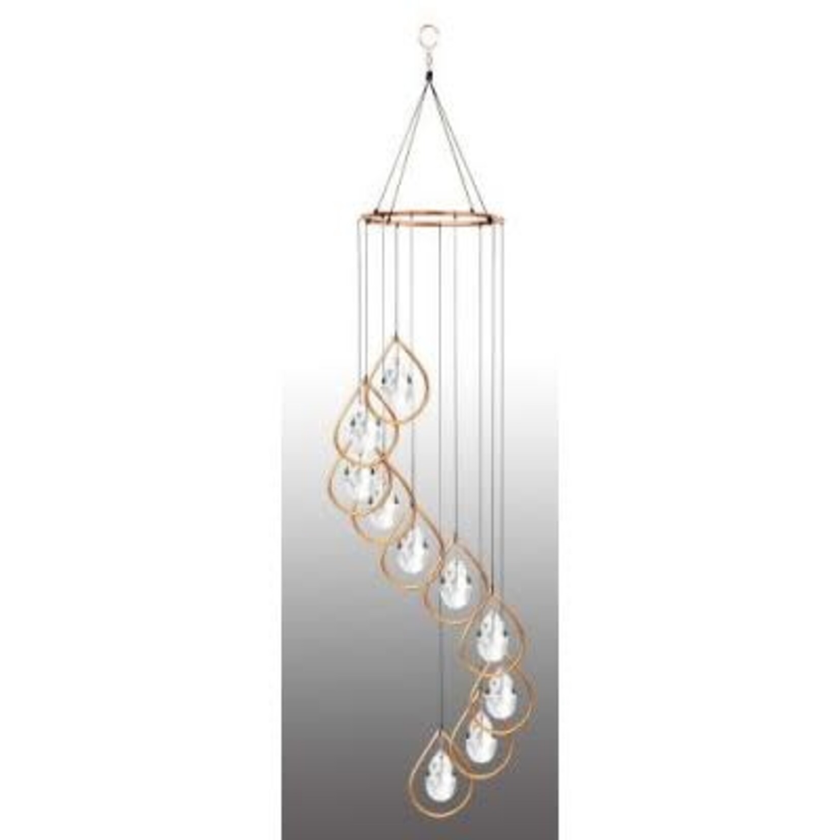 Spiral Tunes Teardrop Ring With Teardrop Crystals Chime (wall A behind chimes)