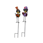 Crow Couple Garden Stake    (D8 bs)