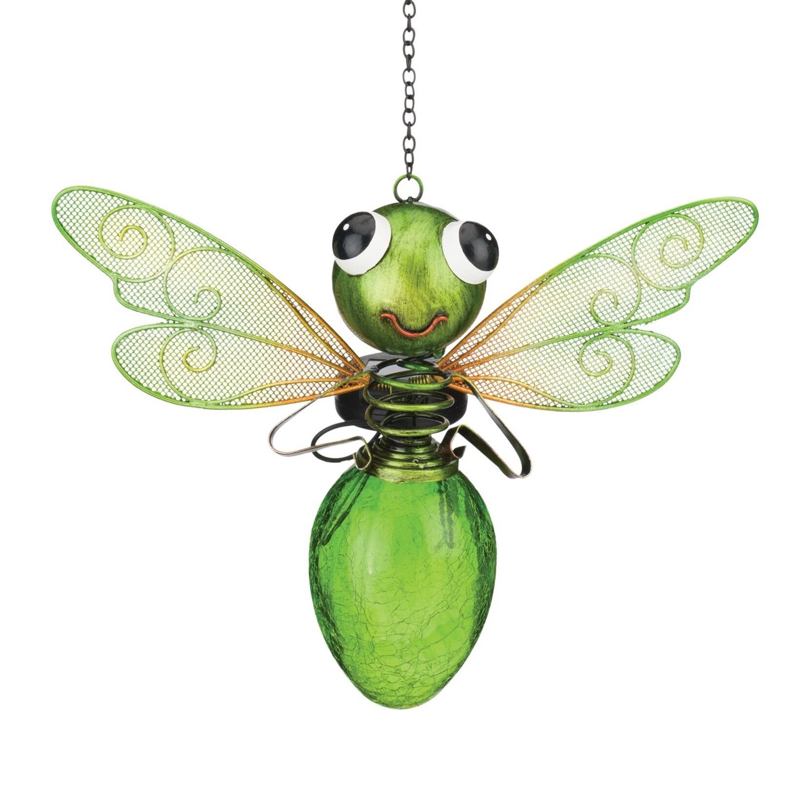 Regal Art & Gift Solar Dragonfly Lantern Green