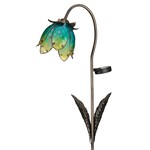 Regal Art & Gift Solar Windflower Stake Blue