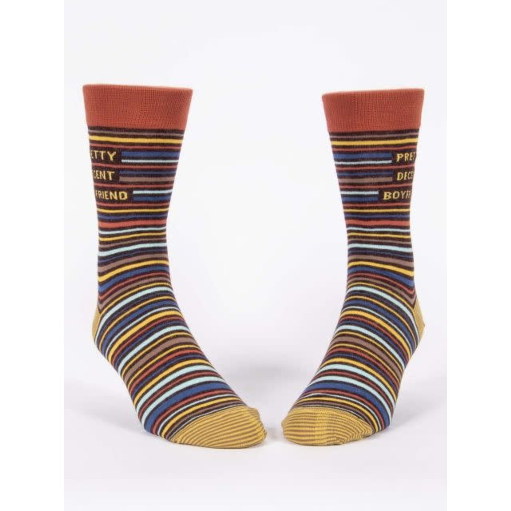 BlueQ "Pretty Decent Boy Friend"  - Men's Crew Socks