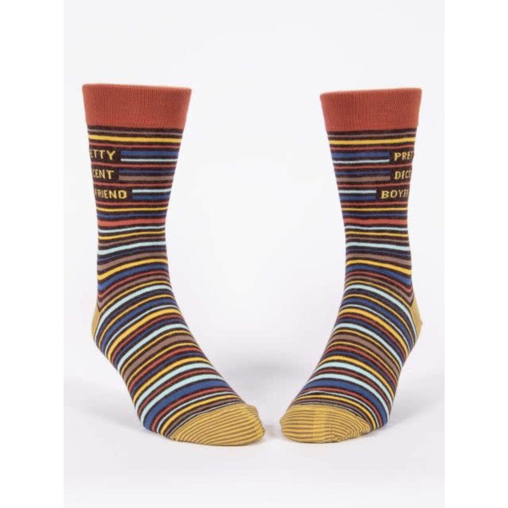 BlueQ Pretty Decent BoyFriend  Men's Crew Socks