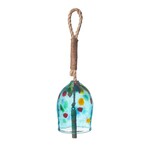 Kitras Glass Friendship Garden Bell - Teal