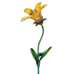 Regal Art & Gift Solar Tiger Lily Stake Yellow