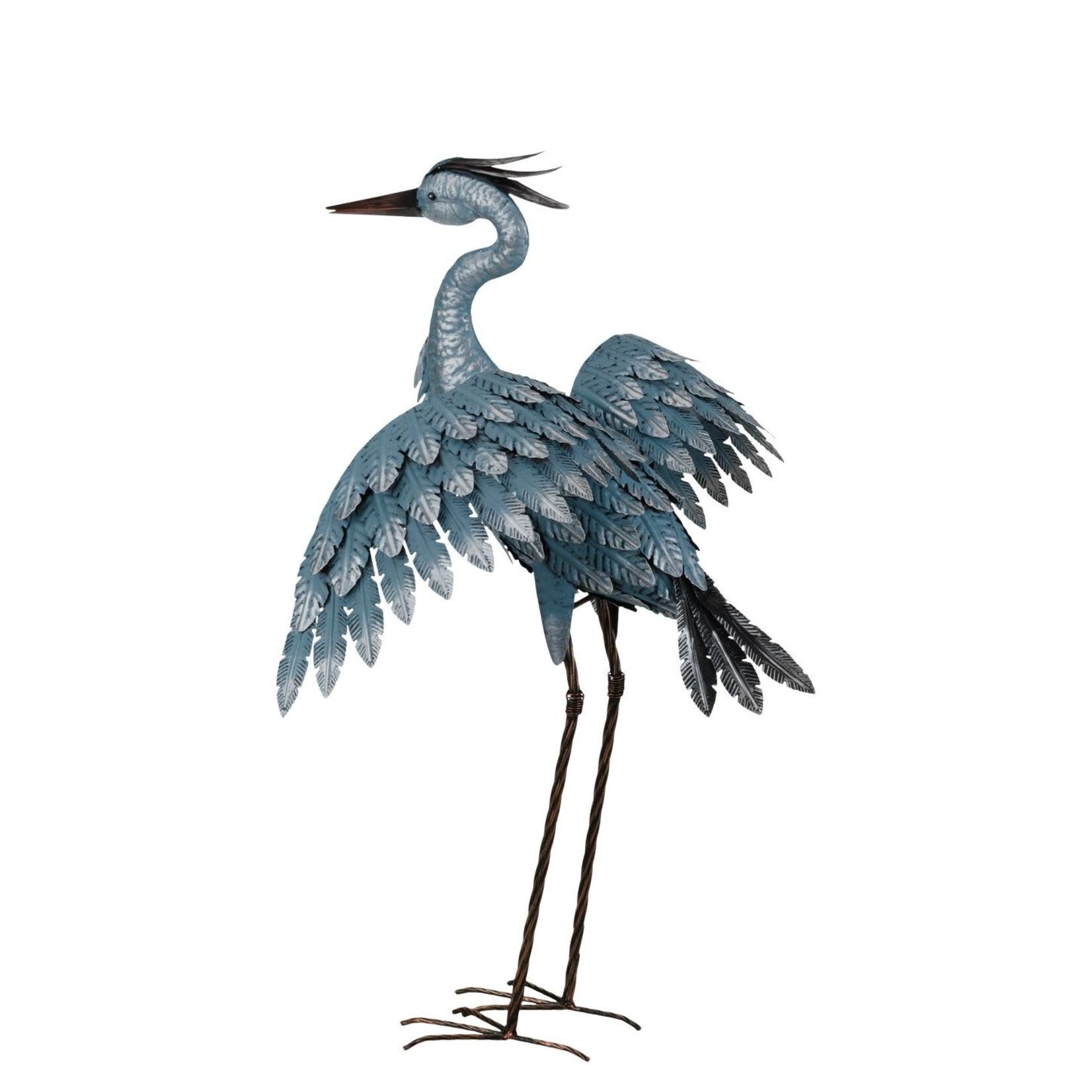 Regal Art & Gift Metallic Blue Heron 27"- Wings Down