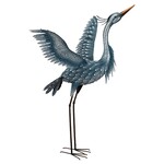 Regal Art & Gift Metallic Blue Heron Wings Up