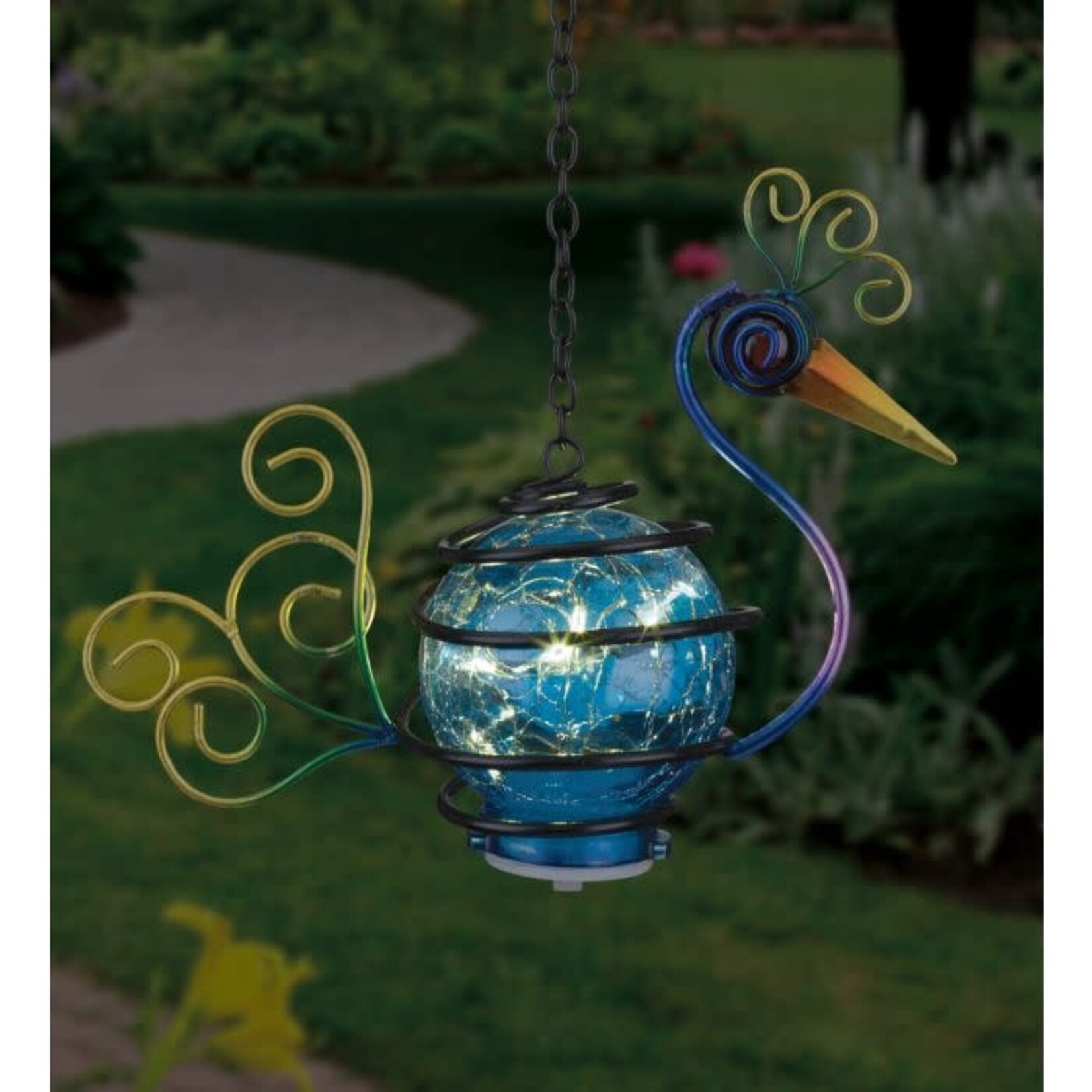 Regal Art & Gift Bird Solar Lantern Peacock