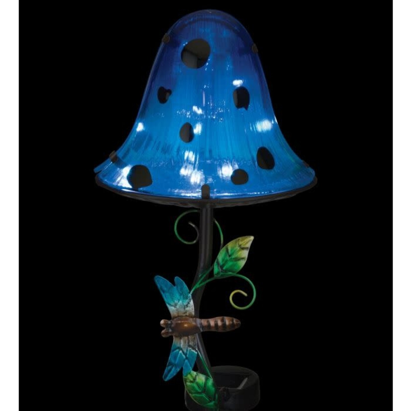 Regal Art & Gift Dottie Blue Mushroom Solar Stake