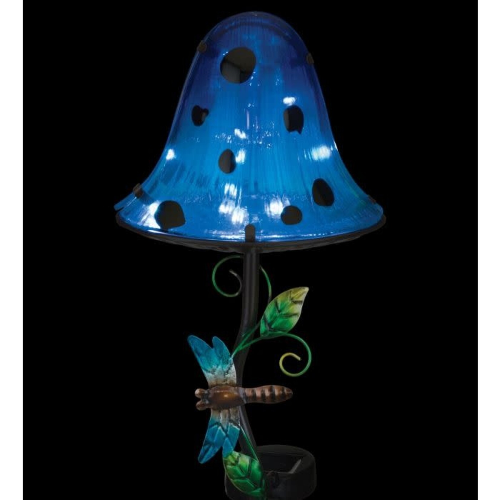 Regal Art & Gift Dottie Mushroom Solar Stake - Blue