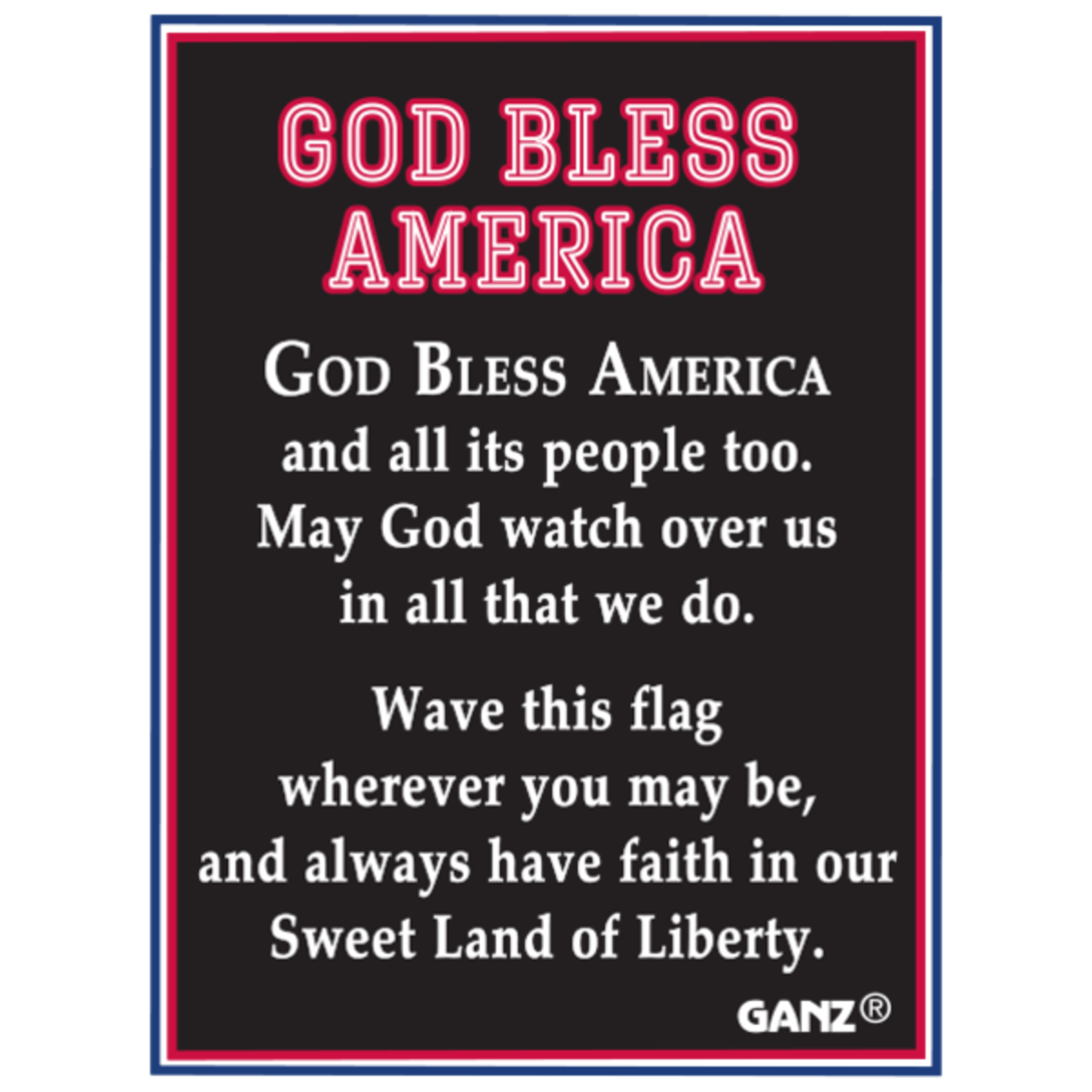 God Bless America Flag Charm