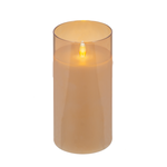 3 x 6  LED Candle in Gold Glass