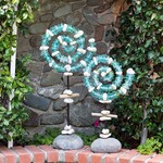 Garden Age Supply Glass Spiral Garden Stand