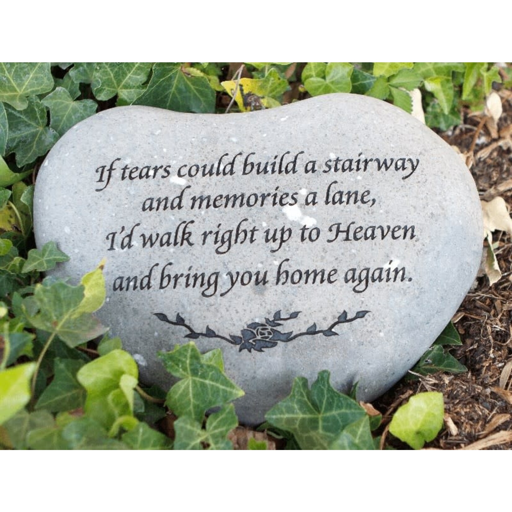 Garden Age Supply Heart Stone "If Tears Could Build a Stairway"   (H5)