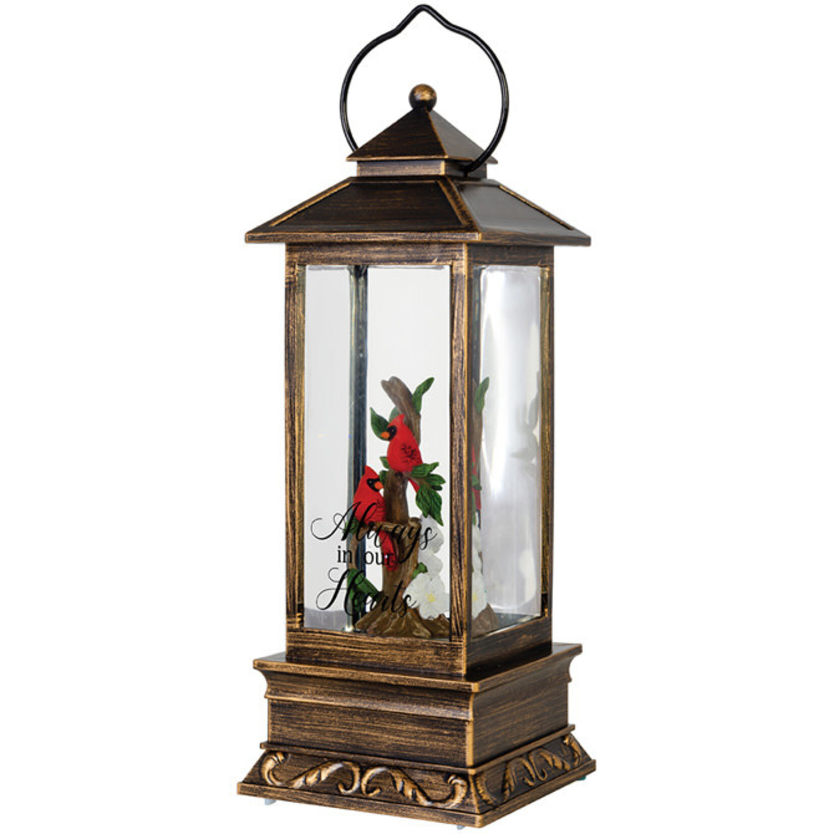 Cardinals Water Glitter Lantern