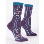 BlueQ I LOVE MY JOB, HA HA WOMEN'S CREW SOCKS