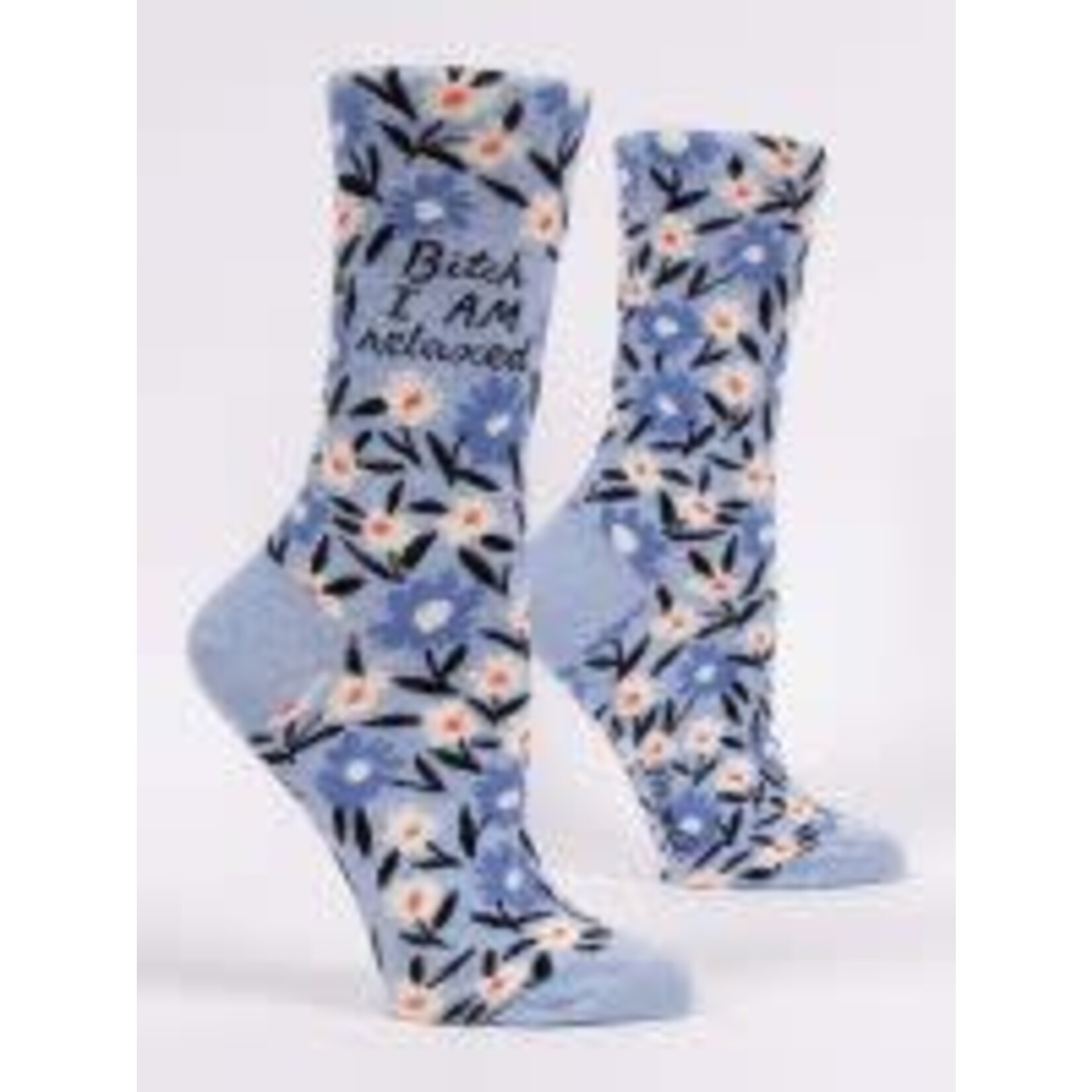 BlueQ BITCH I AM RELAXED WOMEN'S CREW SOCKS