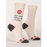 BlueQ DON'T MAKE MOMMY WOMEN'S CREW SOCKS