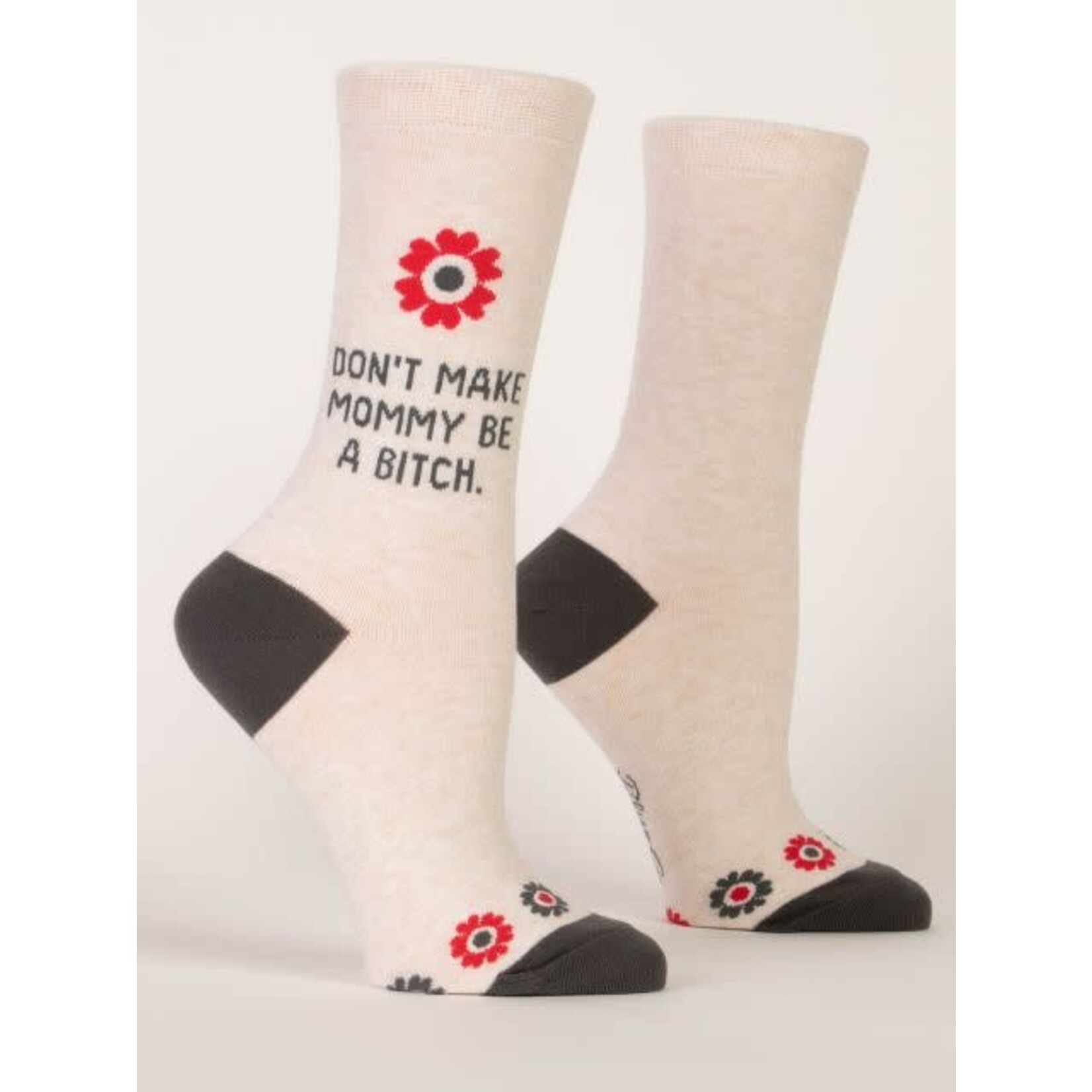 BlueQ DON'T MAKE MOMMY WOMEN'S CREW SOCKS