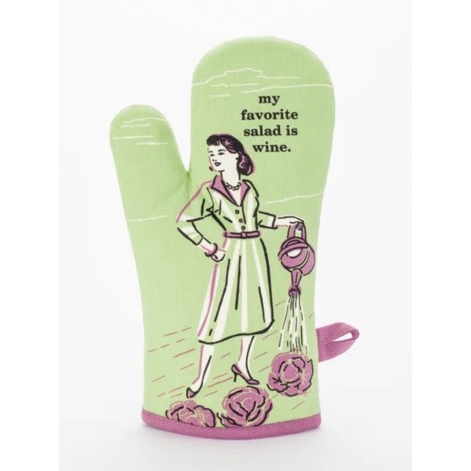 BlueQ MY FAVORITE SALAD IS WINE Oven Mitt