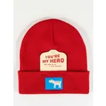 BlueQ Your My Hero Blue Q Beanie WAS 27.95 NOW 9.99