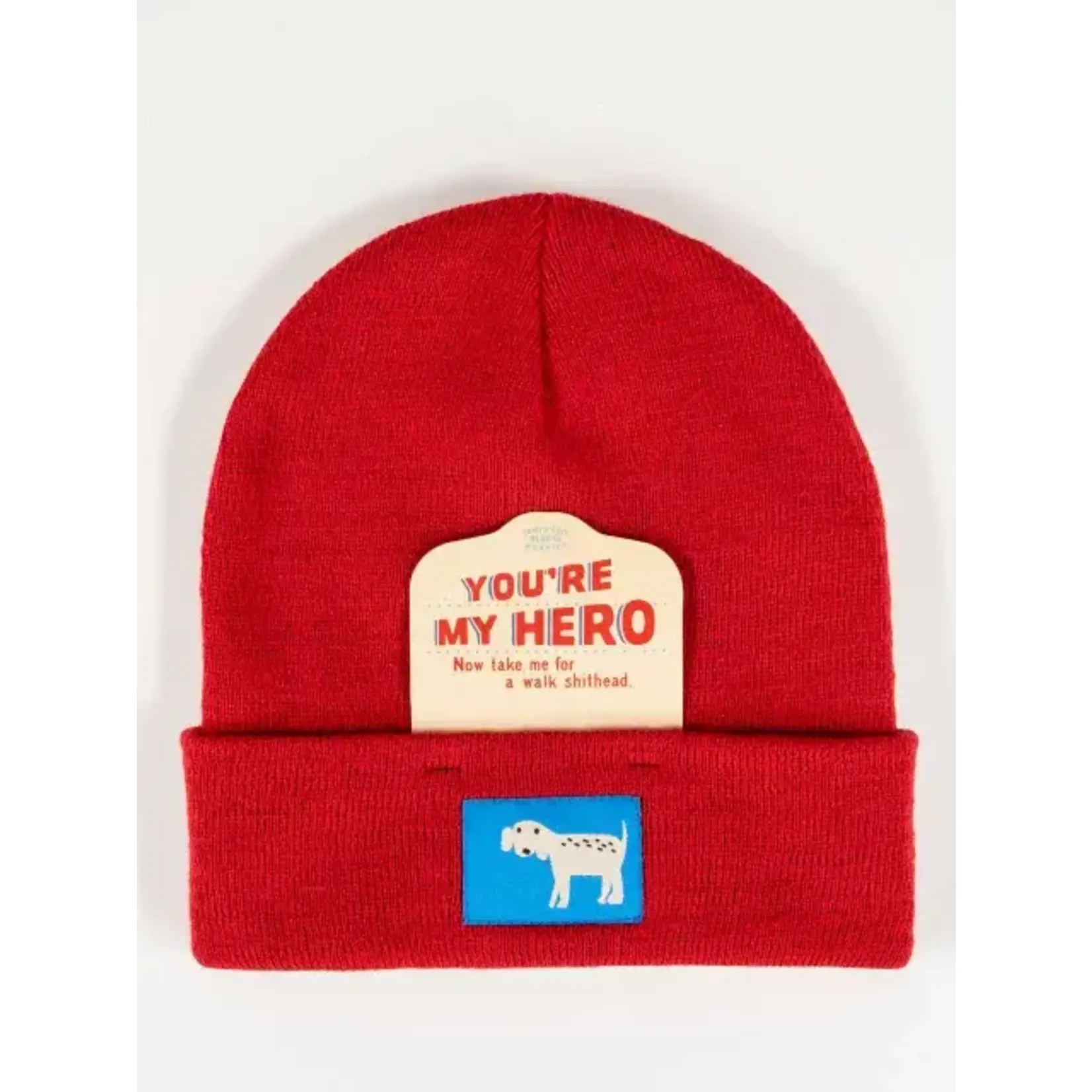BlueQ Your My Hero Blue Q Beanie WAS 27.95 NOW 9.99