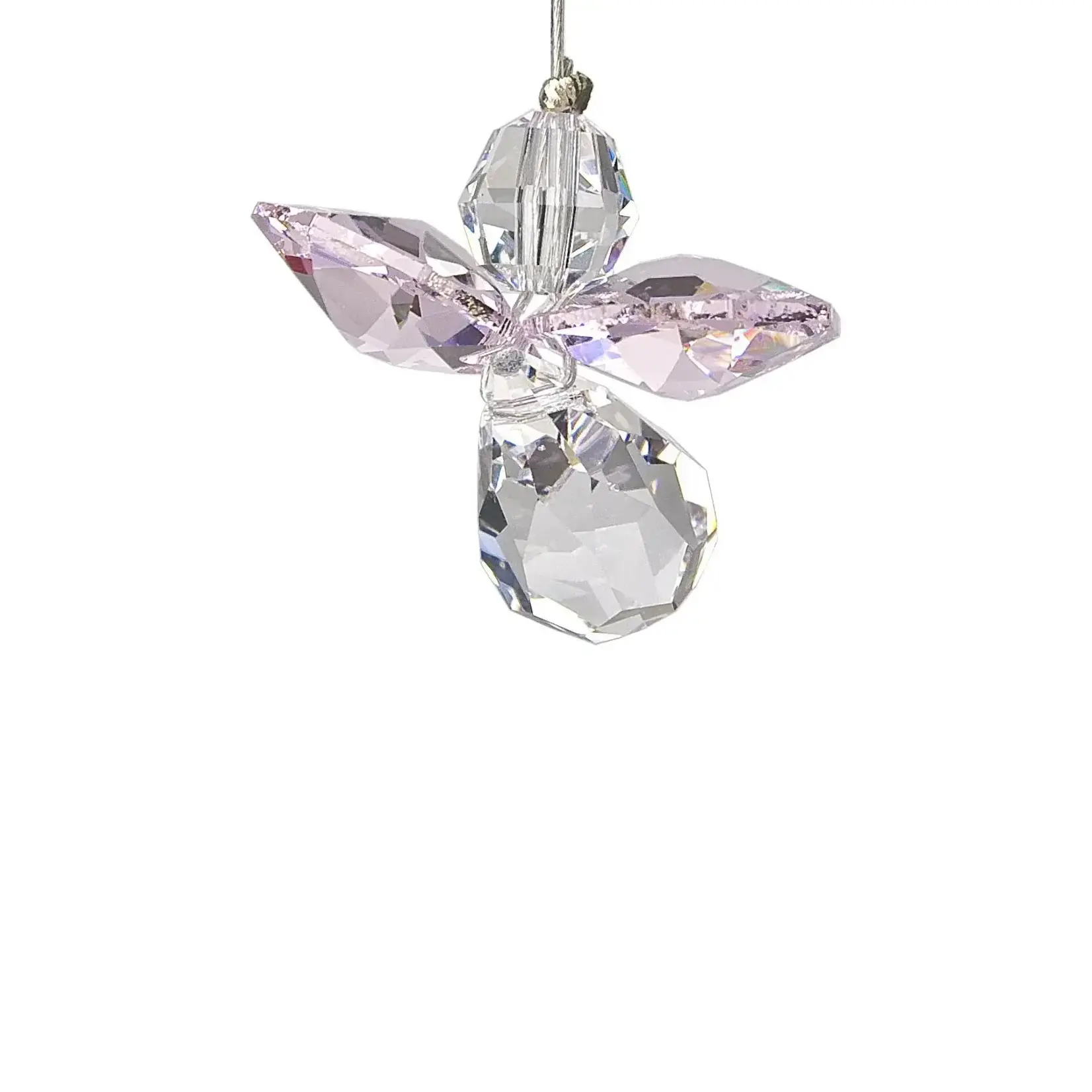 Woodstock Chimes October Guardian Angel - Rose Crystal