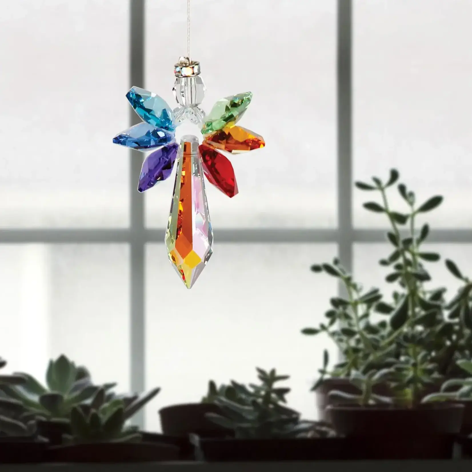 Woodstock Chimes Crystal Chakra Guardian Angel - Large