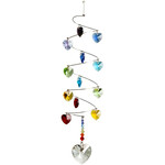 Woodstock Chimes Spiral Rainbow Hearts-Genuine Austrian Crystals