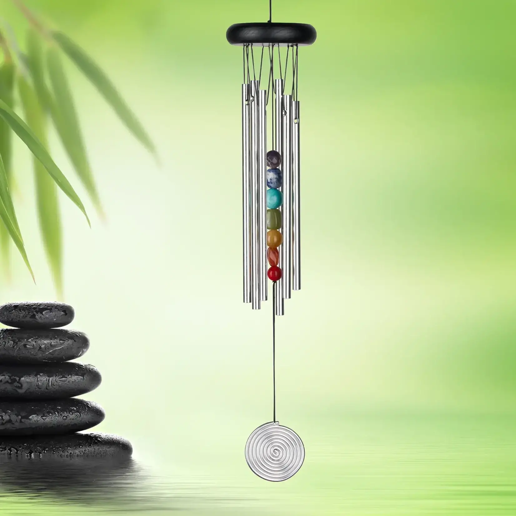 Woodstock Chimes Chakra Seven Stones Chime  (A 8)