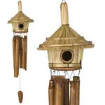 Woodstock Chimes Asli Thatched Roof Birdhouse