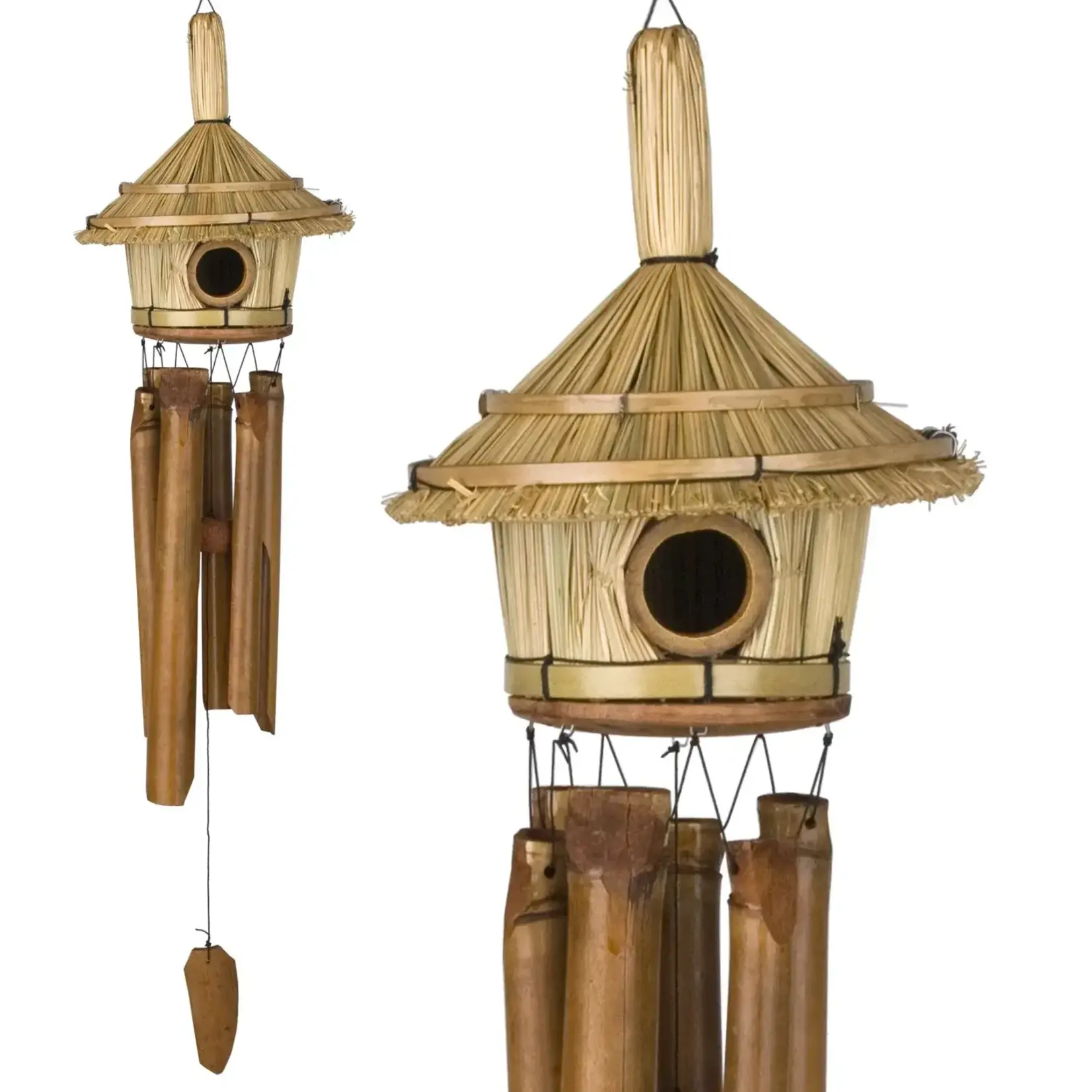 Woodstock Chimes Asli Thatched Roof Birdhouse
