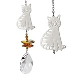 Woodstock Chimes Tabby Cat Crystal Fantasy