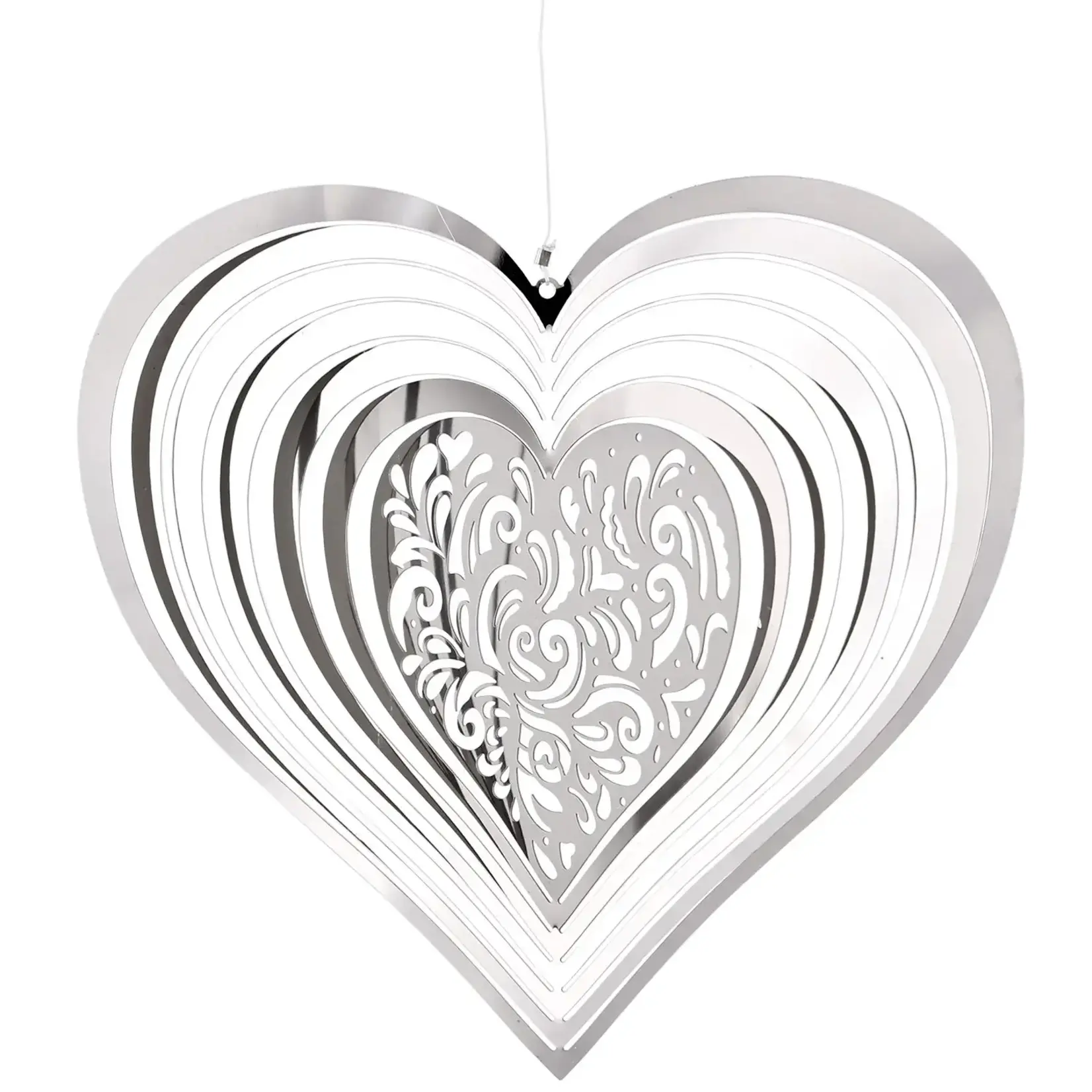 Woodstock Chimes Shimmers Heart - Spinner