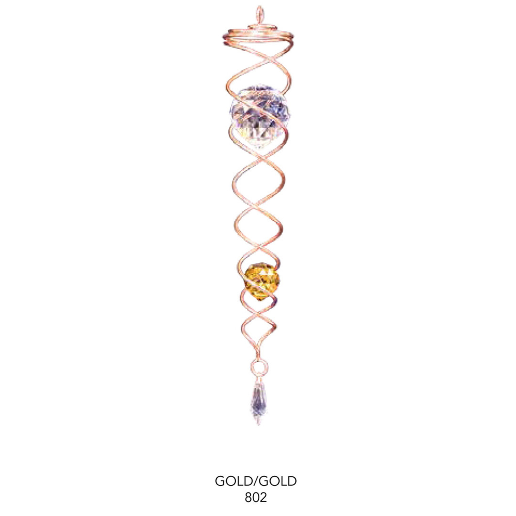 Spinfinity Gold Metal With Gold Crystal Twister
