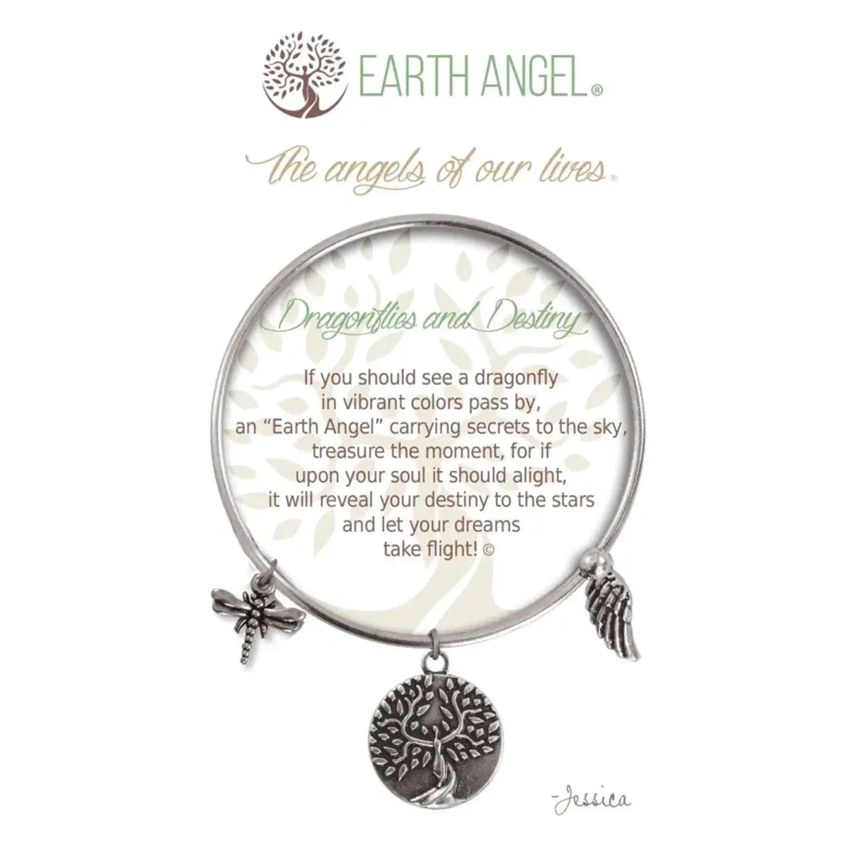 Earth Angel Bracelet Dragonfly Silver