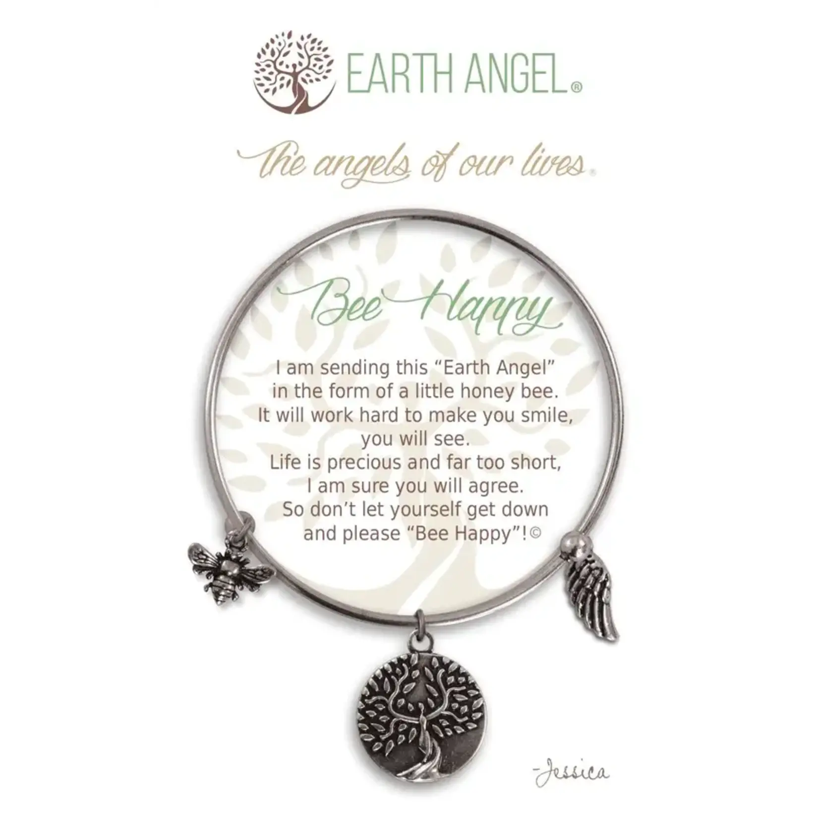 Earth Angel Bracelet Bee Happy Silver