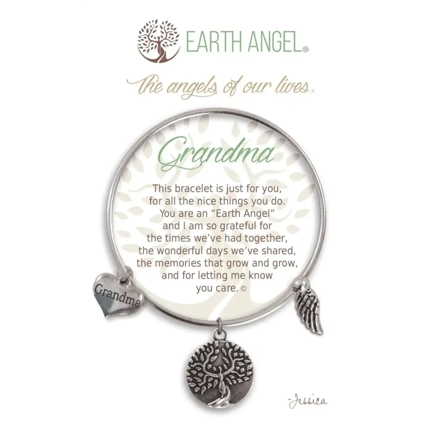 Earth Angel Silver Bracelet - Grandma