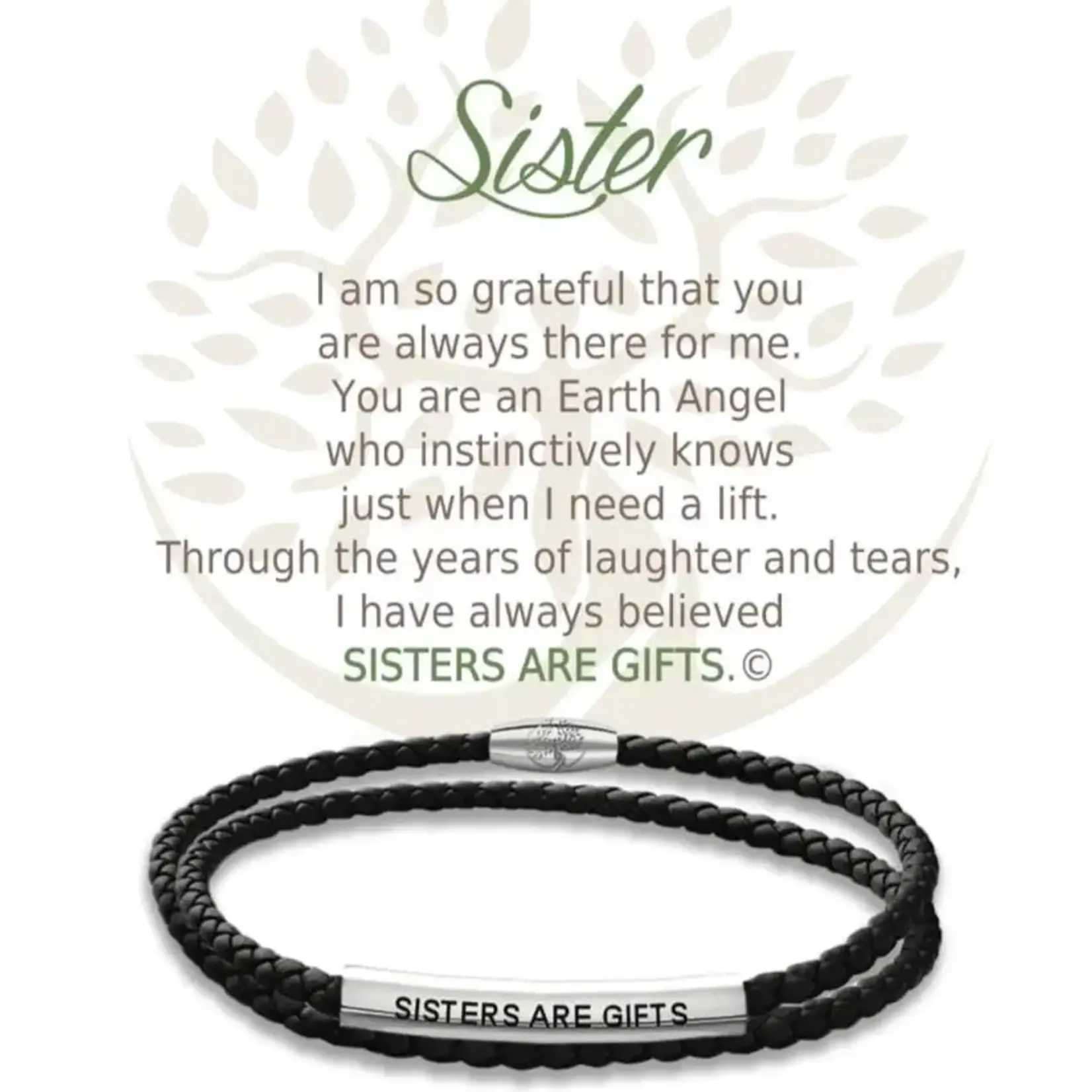 Sister Leather Bracelet Black