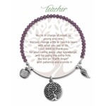 Earth Angel Purple Stone Teacher Bracelet