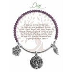 Earth Angel Purple Stone Dog Bracelet